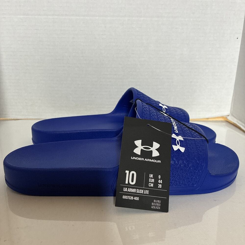Under Armour UA Armr Slide Lite Men's Slides Royal Blue Size 10 NWT